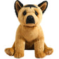 Elainren Sitting German Shepherd Stuffed Animals Simulation Shepherd Dog Plush Toy Lovely Brown Puppy Plushie Doll Gifts/6.69''