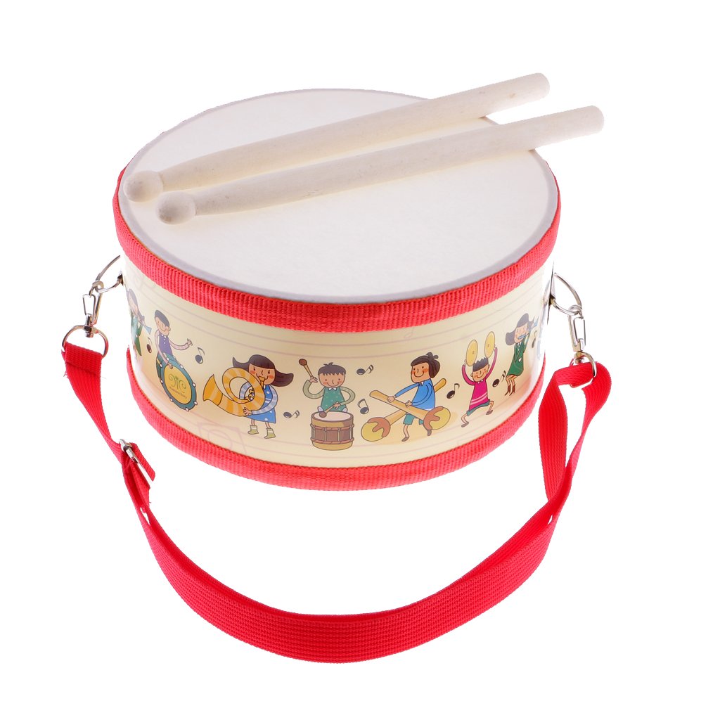 Lichts Portable Snare Drum With Wooden Drumsticks For Children Educational Toys Christmas Gift