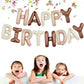 Toniful Happy Birthday Balloons Banner 16 Inch Mylar Foil Letters Birthday Sign Reusable For Girls Boys Kids & Adults Birthday P