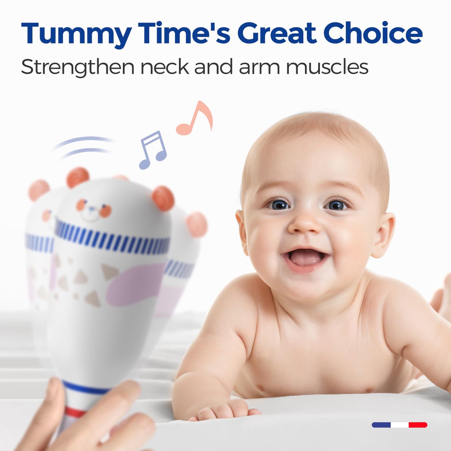 Evoceler Baby Toys - 2 Pcs Baby Rattles With Teether, Tummy Time Toys, Soft Silicone Bpa Free Dinosaur & Bear Sensory Toys For 0
