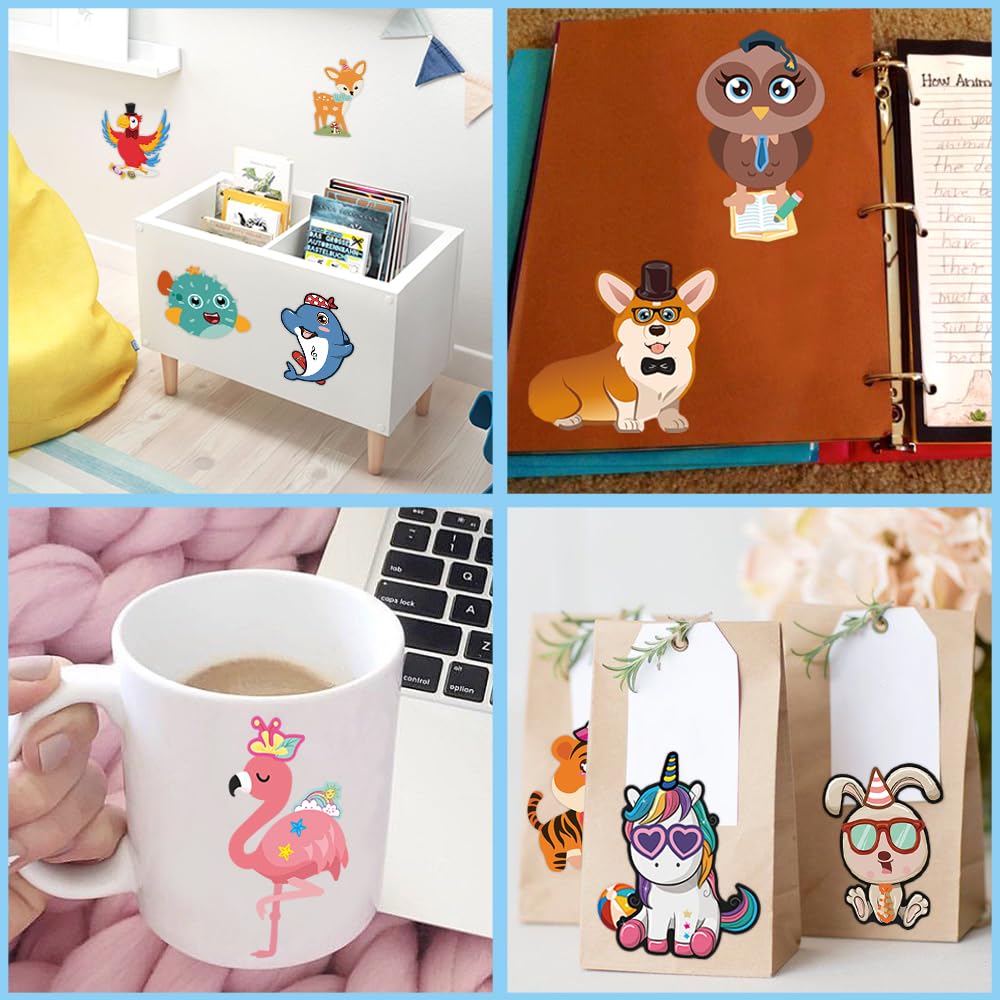 48 Pcs Funny Animal Make A Face Stickers For Toddlers Kids,Make Your Own Mix And Match Sticker Sheets Art Craft Kits,Including 2000+Repositionable Little Stickers
