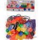 Lacing Toys for Toddlers Fine Motor Activities | 72 Large Beads and Strings (Multicolor)