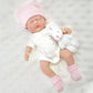 Mire & Mire Reborn Baby Dolls 7 Inch Silicone Doll Mini Realistic Newborn Baby Dolls Silicone Full Body Stress Relief Hand Made(