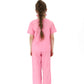 Lingway Toys Kids Pretend Role Play Costumes White Coat With Pink Scrubs And Accessories 3-4Years