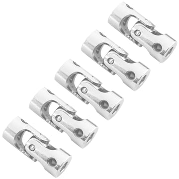 5Pack Vgoohobby Universal Rotatable Steering Shaft U Joint Coupling Motor Connector Coupler for RC Car Robot Crawler Boat (3.17m