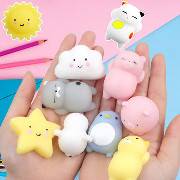 Pokonboy 60 Pack Mochi Squishy Toys Squishies, Cat Panda Unicorn Squishy Mini Kawaii Squishies Birthday Party Favors Cute Animals Stress Relief Toys Carnival Prizes For Kids Boys Girls Adults