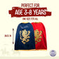 Liontouch - Noble Knight Cape for Boys, Blue & Red | Age 3-8 Years - One Size Fits All | Medieval Pretend Play Toy Cloak for Kid