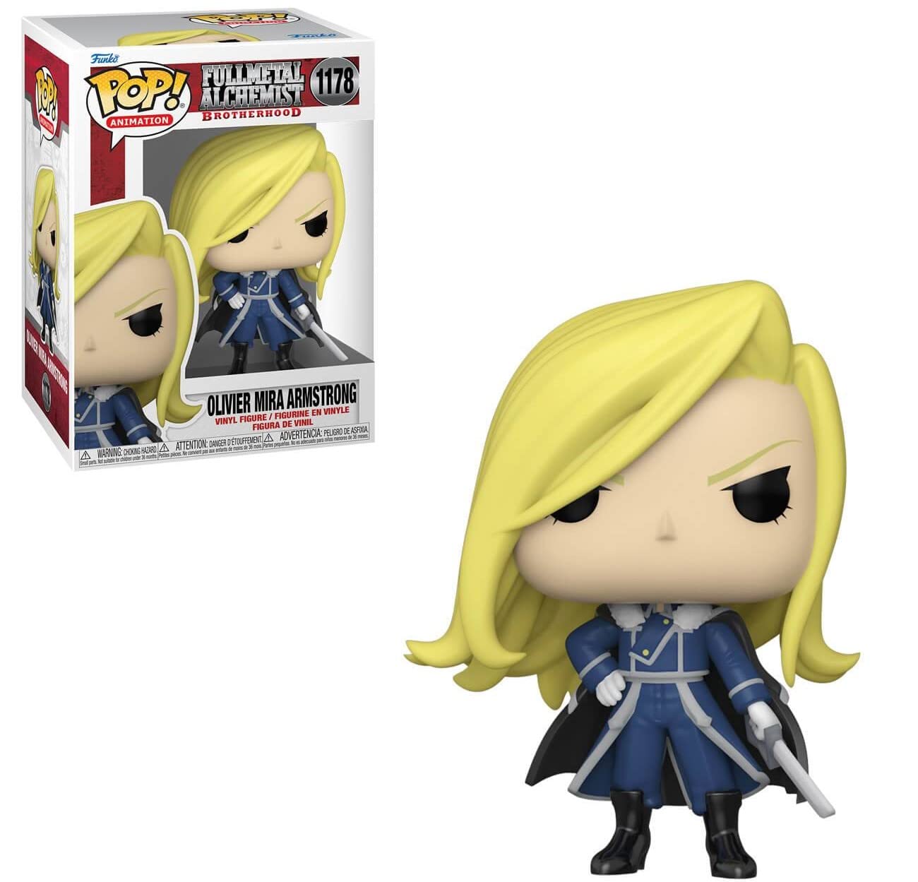Pop Full Metal Alchemist: Brotherhood - Oliver Mira Armstrong Funko Vinyl Figure (Bundled With Compatible Box Protector Case), M