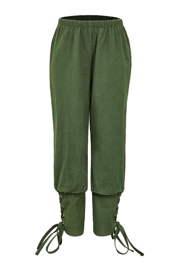 Boys Medieval Pirate Pants Kids Renaissance Costume Viking Ankle Banded Pants for Halloween Party Cosplay