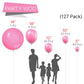 Partywoo Magenta Pink Balloons, 127 Pcs Hot Pink Balloons Different Sizes Pack Of 36 Inch 18 Inch 12 Inch 10 Inch 5 Inch Persian Pink Balloons For Balloon Garland Arch As Party Decorations, Pink-Y11