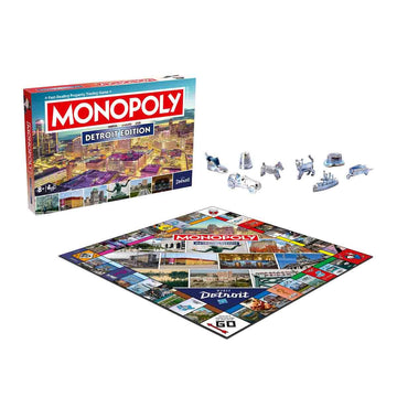 Monopoly Board Game Detroit MI Edition : 2-6 Players Family Board Games for Kids and mature-themeds  Board Games for Kids 8 and up  for Kids and mature-themeds  Ideal for Game Night