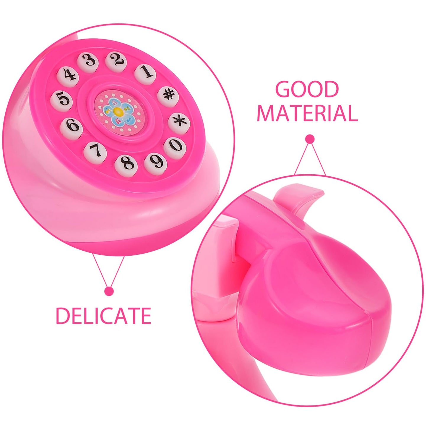 UPKOCH Retro Phone Toy, Telephone Pretend Play Toy Classic Vintage Old Fashion Telephone Kids Play Phone Early Educational Toys