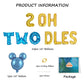 Oh Twodles Birthday Balloons, Blue Oh Twodles Balloon Birthday Banner Mickey Mouse Party Supplies Number 2 Balloon For 2Nd Secon