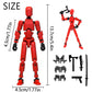 Titan 13 Action Figure Lucky Robot 13 Action Figures Funny 3D Printed Multi Jointed Action Figures Nova 13 Action Figure Desktop Decorations Game Gifts for Kids mature-themed (Red)