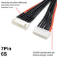 elechawk 7 Pin JST-XH 6S Balance Plug Extension Lead Wire 200mm 5 PCS for LiPo Battery Balance Charging 22AWG Silicone (6S)