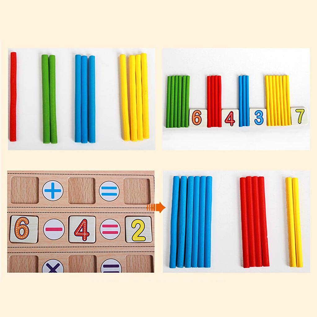 Snappsy Math Counting Number Card Stick Rod Clock Kids Early Learning Toy Gift