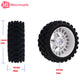 Mesimsple Pre Glued Plastic Wheel and Rubber Tire ARA550114 for 1/18 Typhon Grom Series Upgrade Parts White