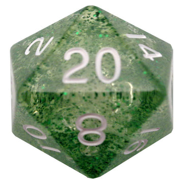 Metallic Dice Games d20 Single 35mm Mega Ethereal GR w/WH #