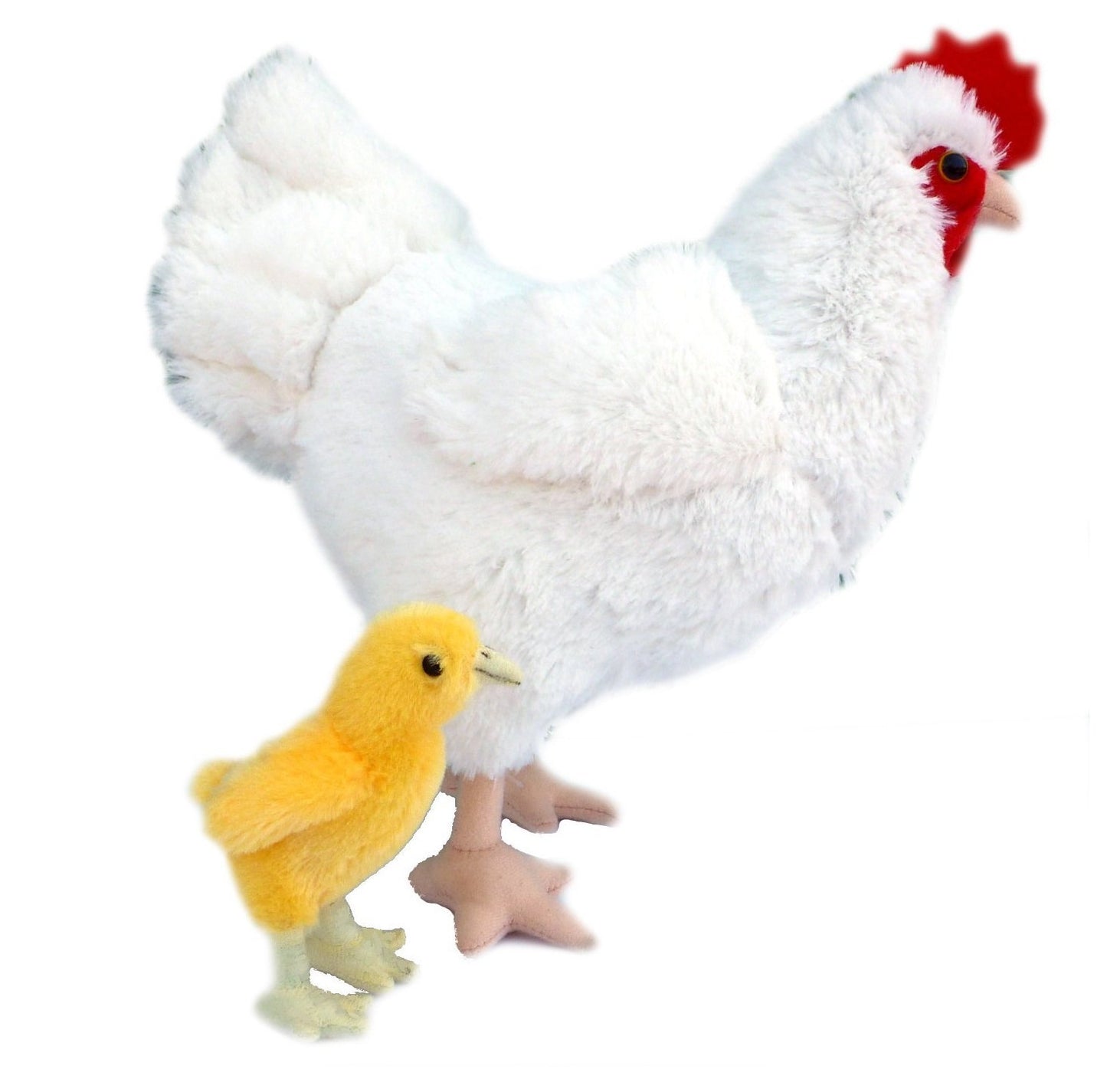 Adore 12' Standing Pearl The Hen Chicken With Baby Chick Plush Stuffed Animal Toy
