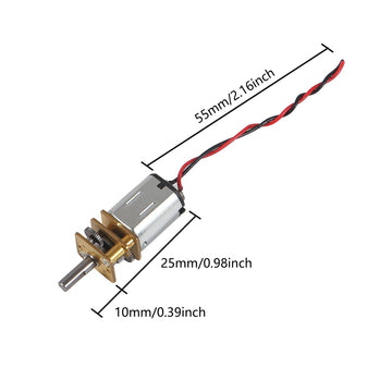 Coliao 10Pcs Dc 3V-6V Mini N20 Gear Motor Slow Speed Full Metal Gearbox Micro Motor Without Terminal For Smart Car Diy Rc Toys