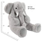 Vermont Teddy Bear 4 Foot Giant Elephant Plush - Grey Cuddle Collection Stuffed Animal, Model VTB-KT00694, Perfect for All Ages