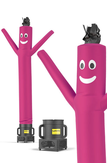 LookOurWay Air Dancers Wacky Waving Inflatable Tube Man Set - 7ft Tall Advertising Air Dancer Waving Man Inflatable Tube Guy with Sky Dancer Blower - Pink