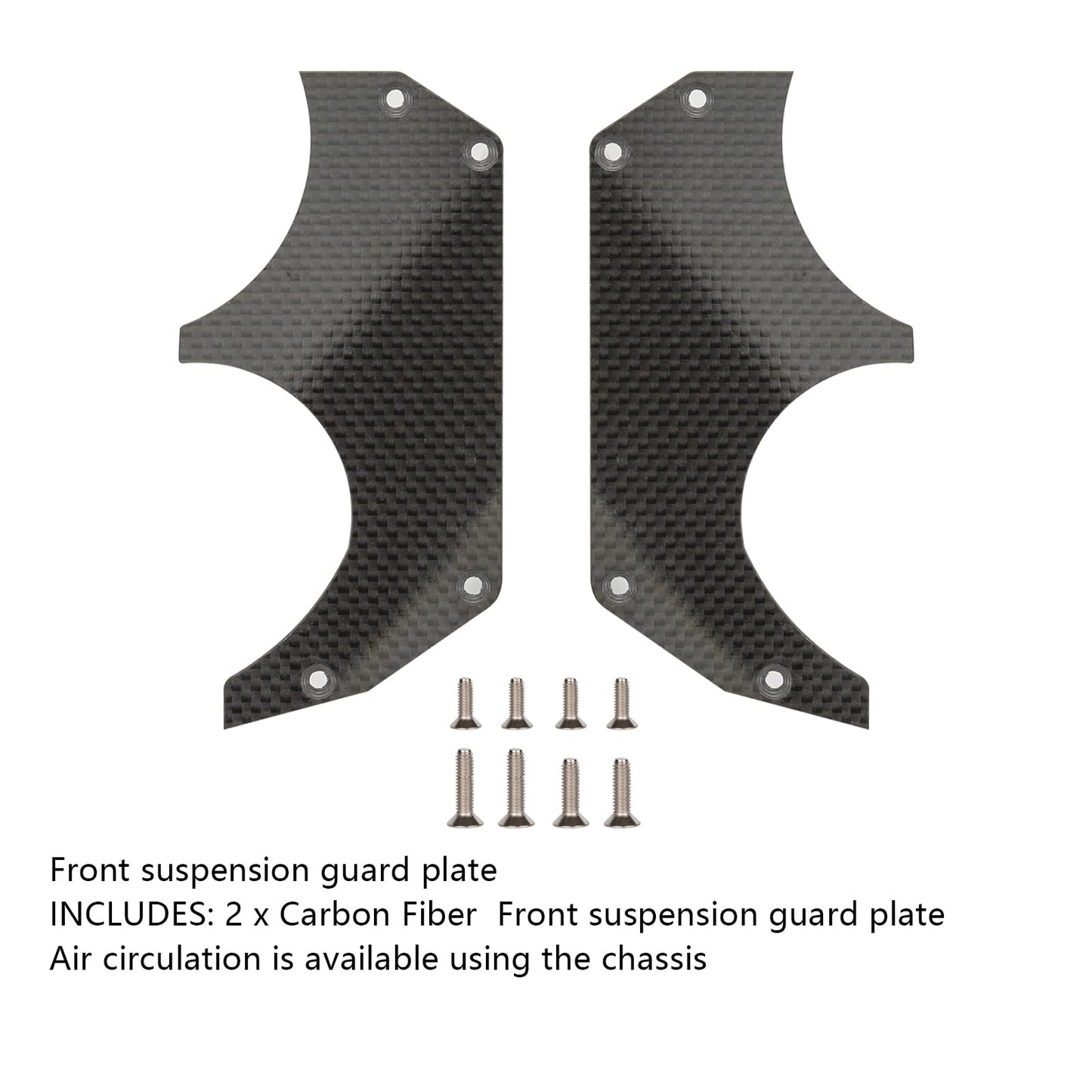 1.5MM Carbon Fiber Air Dam Diffuser for Arrma 6S 1/7 Infraction/Limitless/Felony,Wheel Covers Lightweight Left&Right Carbon Fibe