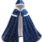 Purfeel 2024 Girls Fleece Warm Hooded Cape Kids Princess Cape For Elsa 7-10Years