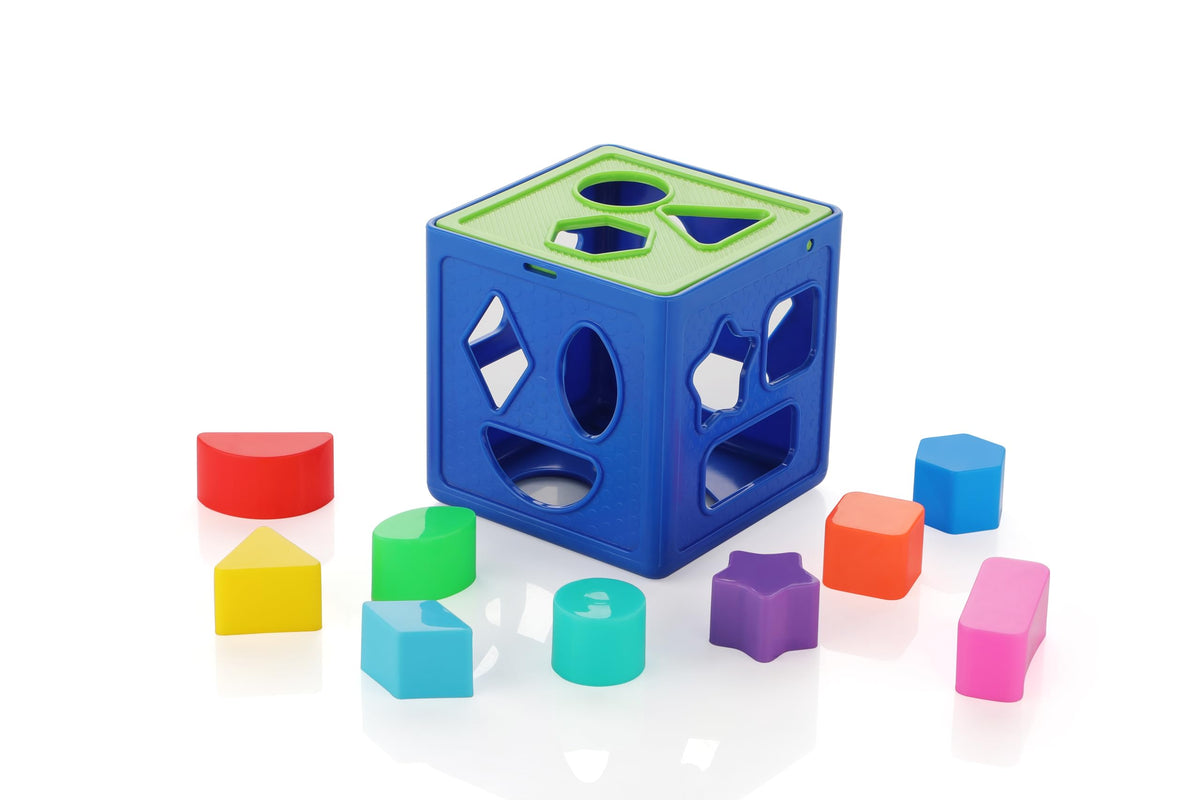 Tinyplay Shape Sorter Cube For Kids | Chunky Shape Matching Toy For Toddlers 25 Years | Montessori Fine Motor Skill Learning To