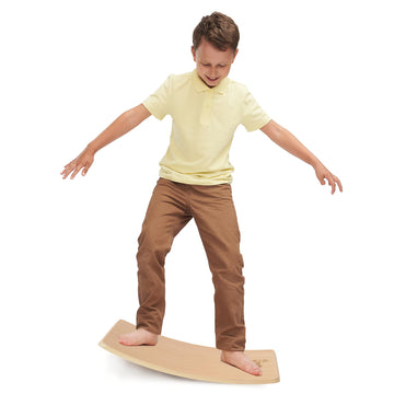 Nutty Toys Montessori Wooden Wobble Board For Kids & Adults - 100% Natural Wood Balance Board - Toddler Balancing Rocker - Unique Boy & Girl Open Ended Toy - Best Valentine'S Day Gifts Idea 2025