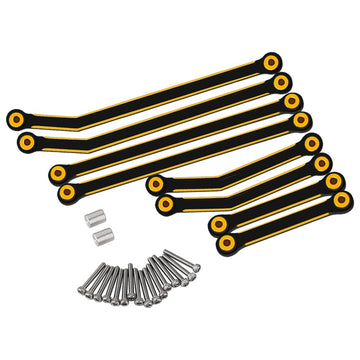 RZXYLRC Heavy Brass High Clearance Links Chassis Rod Set for 1/24 RC Crawler SCX24 AXI90081 Deadbolt AXI00004 B17 Upgrade Parts
