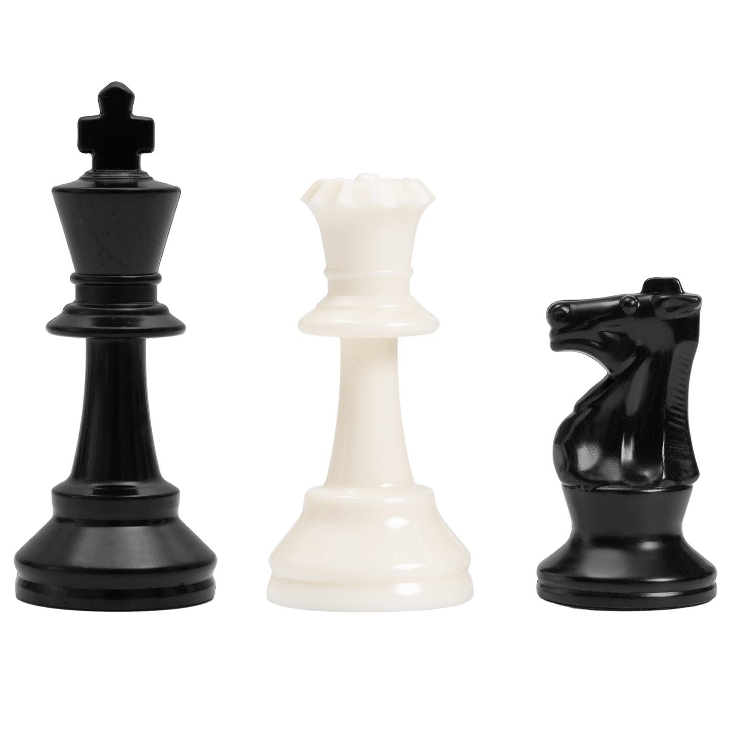 Chess Geeks 1X Single Weighted Chess Pieces Only Classic Staunton Style - 32 Pieces - King 3' Tall
