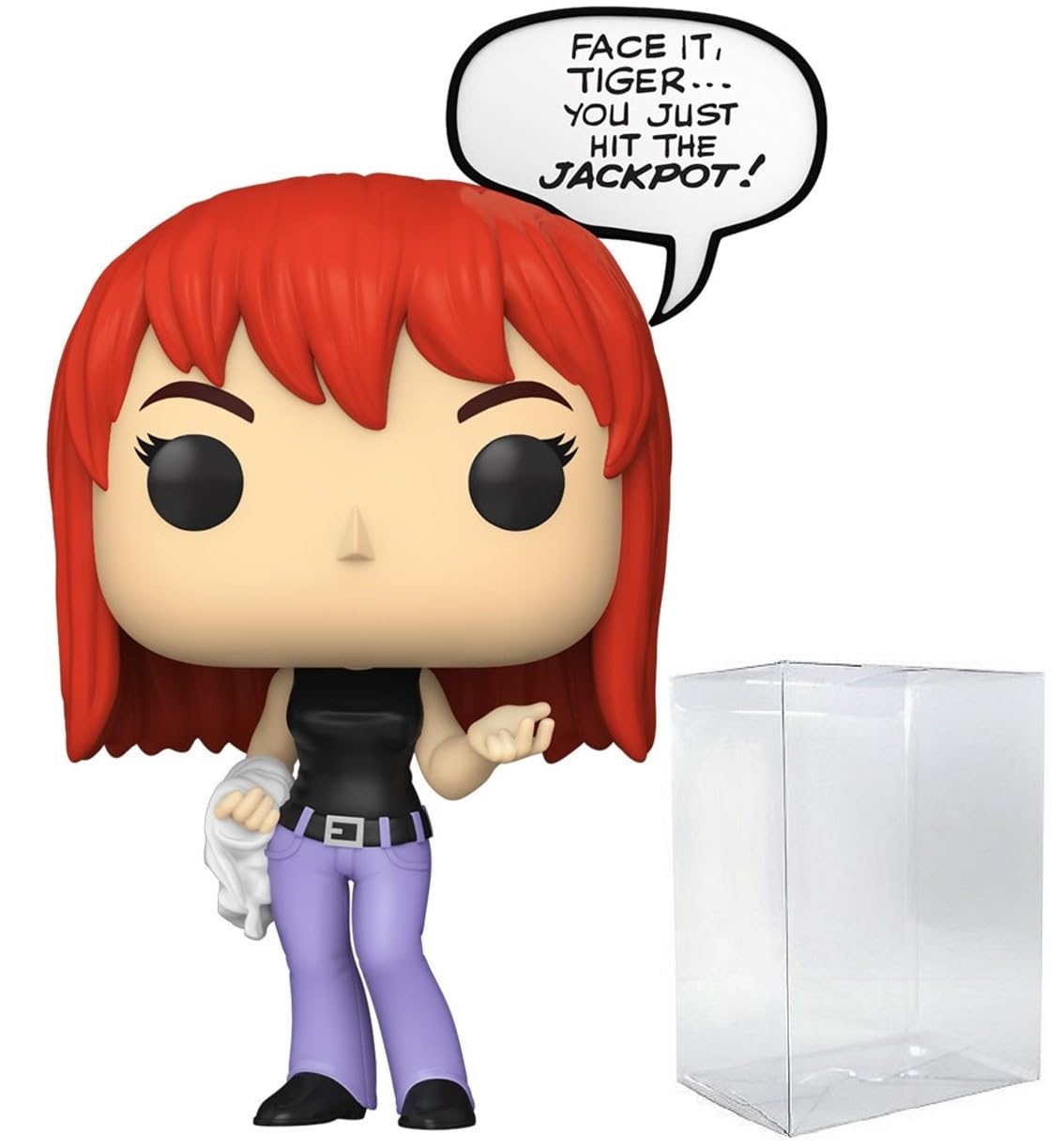 POP Marvel: Spider-Man - Mary Jane Watson limited availability Funko Vinyl Figure (Bundled with Compatible Box Protector Case)  Multicolored  3.75 inches