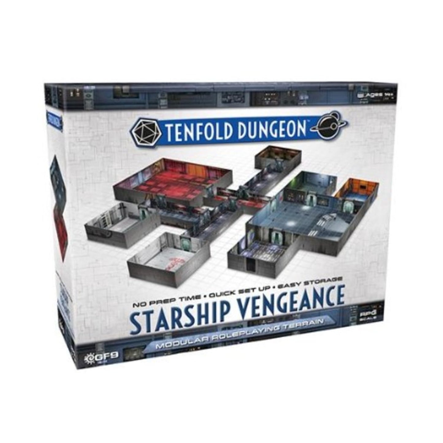 Gale Force Nine Tenfold Dungeon Starship Vengeance Modular Roleplaying Terrain Set With Quick Setup And 1 X 1-Inch Scale