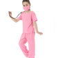 Lingway Toys Kids Pink Cotton Dr.Scrubs Costume Soft Material Realistic Suit For Children'S Pretend Play 4-6Years