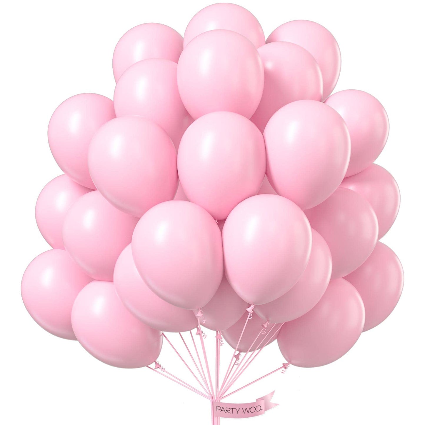 Partywoo Pastel Pink Balloons, 100 Pcs 10 Inch Pink Balloons, Baby Pink Balloons For Balloon Garland Balloon Arch As Birthday Party Decorations, Wedding Decorations, Baby Shower Decorations, Pink-Q05