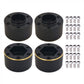 AMOGOT 4Pcs Brass Weights RC 12mm Hex Extended Wheel Hub Adapters for 1.9/2.2inch Beadlock Wheel Rim Widen Adapter Axial Scx10 9
