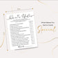 Wedding Shower Games Cards, Guess Over Or Under, Bridal Shower Games 25 Guests, Engagement Party Wedding Games For Guests, Minim