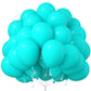 Jobkoo Teal Balloons 12 Inch Teal Blue Balloon 50 Pack Turquoise Latex Balloons Round Aqua Green Party Helium Balloons For Arch