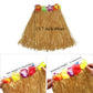 40Cm Performance Grass Skirt With Flowers Bracelets Headband Necklace Hula Set Gold