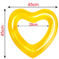 Kid Heart Pool Float for Kids Kid Pool Floats  Water Fun Beach Party Toys for Kids Birthday Scene Layout Props. (18 in Transparent Yellow)