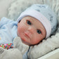 Scom Lifelike Reborn Baby Dolls-17 Inch Felicia Real Life Baby Dolls With Soft Cloth Body, Newborn Baby Dolls With Gift Box For