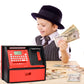 Atmbnk Interactive Atm Piggy Bank For Kids, Safe Money Saving Toy With Password Protection, Coin Recognition, Bill Insertion, For Boys And Girls Aged 5-12 (Black/Red)