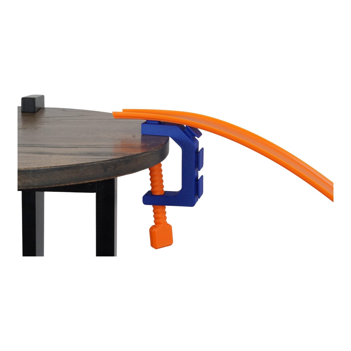 Track Clamp Compatible With Hot Wheels Track (Blue/Orange)