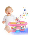 Jhoprcin Baby Toys for 6 to 12 Months: 7 Models Pink Rotating Light Up Drum Musical Instruments for 12-18 Months Kids  Tummy Time Toys for Baby 0-3-6-9 Months  Walker for Boy Girl Gifts