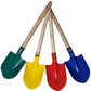 Single 16'' Heavy Duty Wooden Kids Sand Beach Shovel with Plastic Spade & Handle - Gold Digger Costume Shovel - Colors May Vary