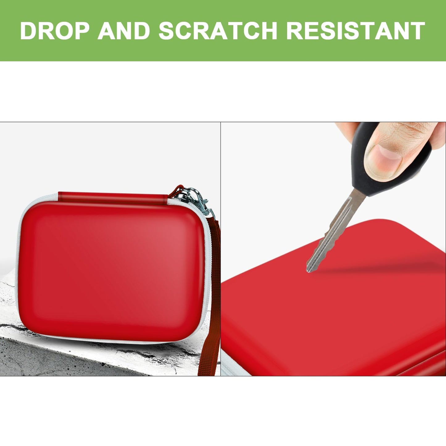 Alkoo Case Compatible With Retro Handheld Game Consoles/ R36S/ Rg353V -Travel Storage Holder Organizer For Game Boy Mini, Retro Mini Players, And More - Red