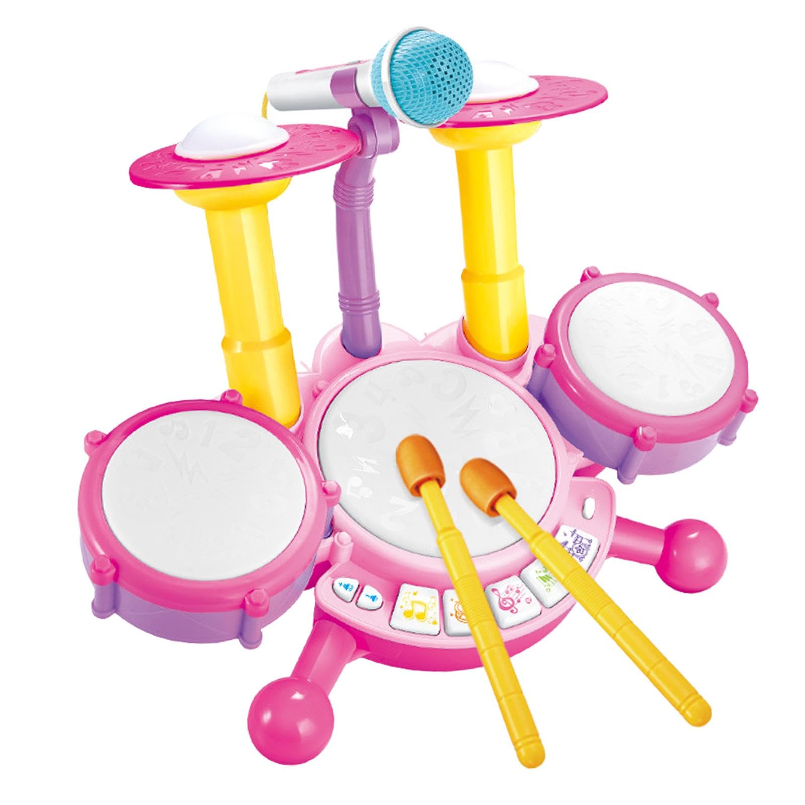 The Style Sutra Kids Drum Set Developmental Musical Baby Toy For Children 6 12 18 Month Kids Pink