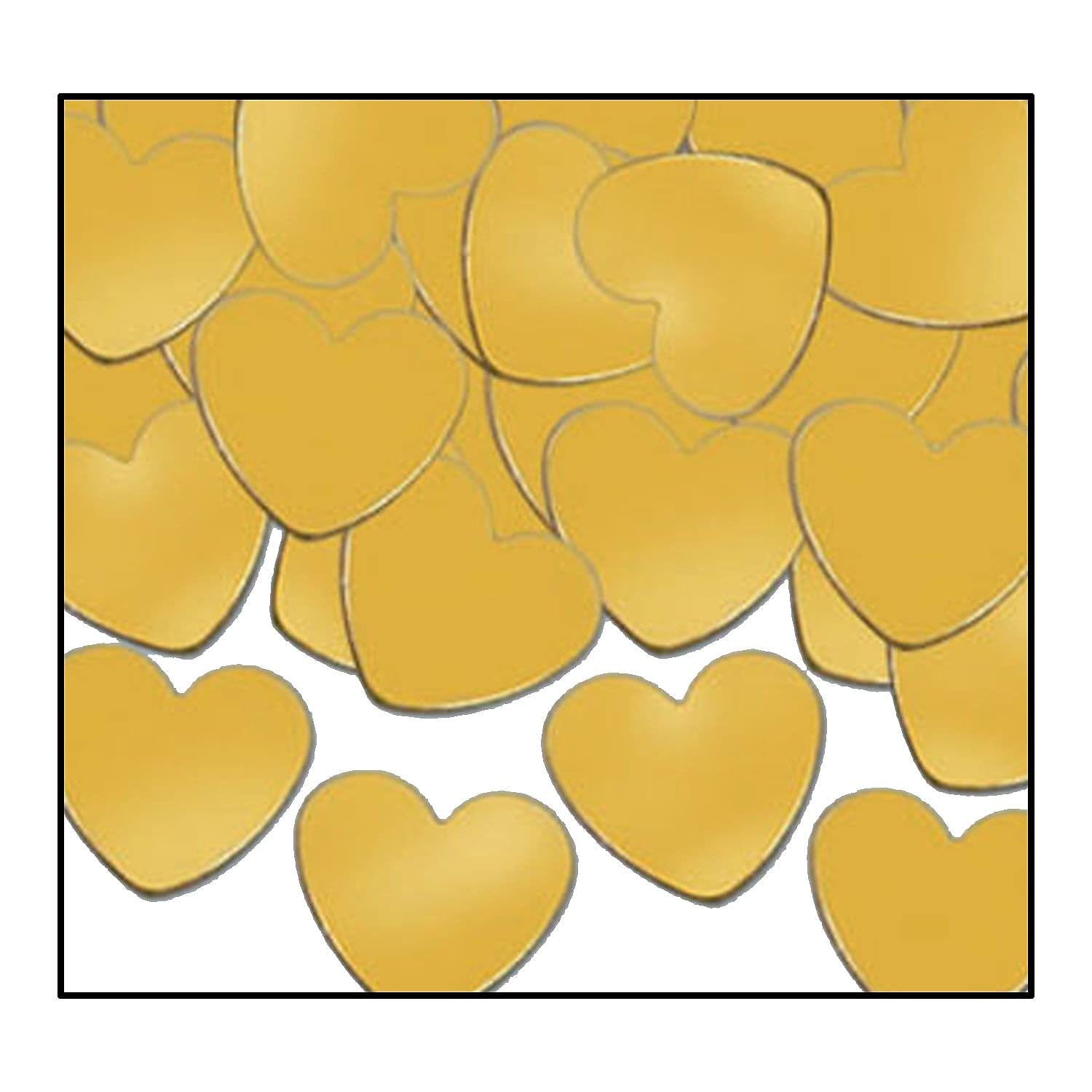 Beistle Hearts Fanci Confetti, Gold, 5/Pack (50622-GD)