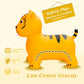 INPANY Bouncy Tiger Hopper Party Animal Toys  Wild One Birthday Safari Baby Shower Decorations Toddlers Bouncing Jungle Animal Figures  Ride on Rubber Bouncer  Outdoor Gifts for 2 3 4 Yr Girl Boy